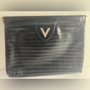 Valentino Embossed Black Laptop Bag